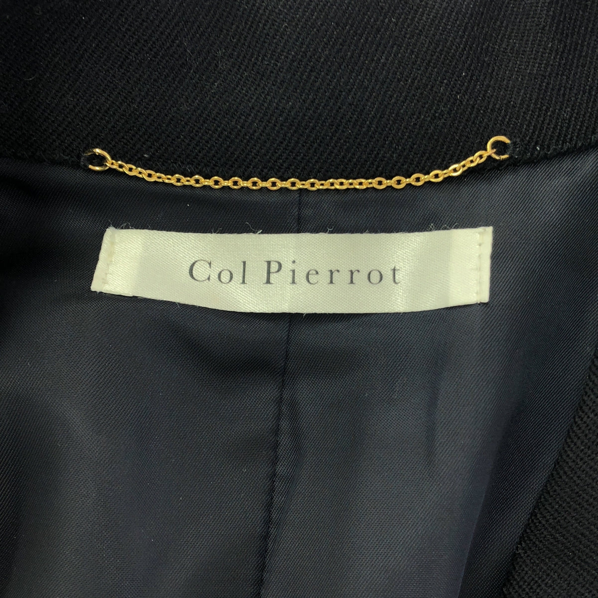 【美品】  MUSE de Deuxieme Classe / ミューズドゥーズィーエムクラス | 2022AW | 【 Col Pierrot / コルピエロ 】OVER ジャケット / 総裏地 | 38 | ダークネイビー | レディース