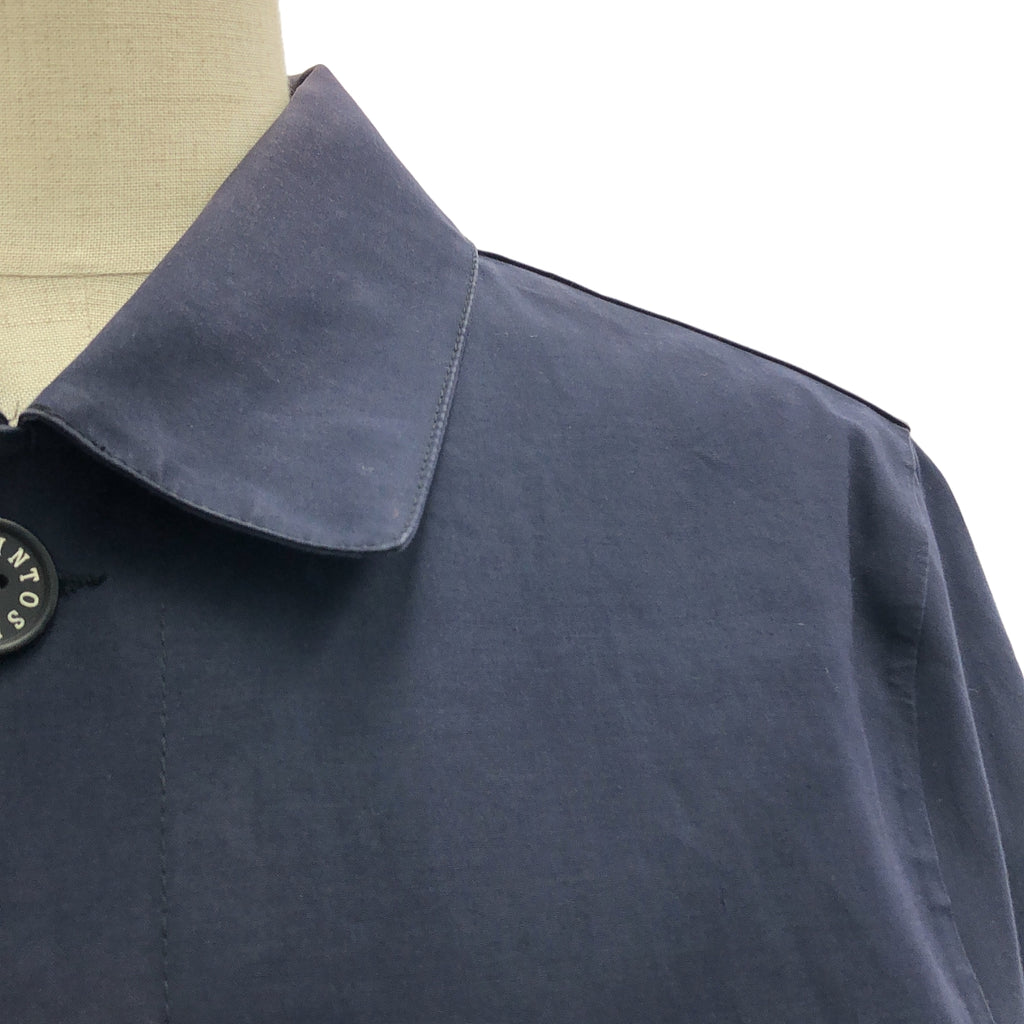 MACKINTOSH / マッキントッシュ | ゴム引き ロゴボタン ステンカラー コート / 着脱可ライナー | 38 | ネイビー | レディース