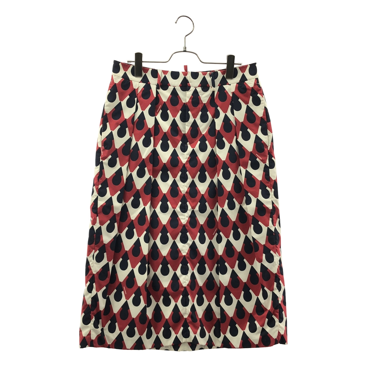 DSQUARED2 / ディースクエアード | 総柄 ロゴプレート プリーツ スカート | 40 | レディース