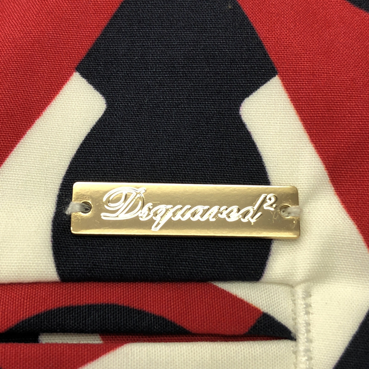 DSQUARED2 / ディースクエアード | 総柄 ロゴプレート プリーツ スカート | 40 | レディース