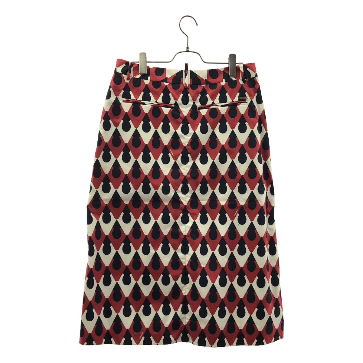 DSQUARED2 / ディースクエアード | 総柄 ロゴプレート プリーツ スカート | 40 | レディース