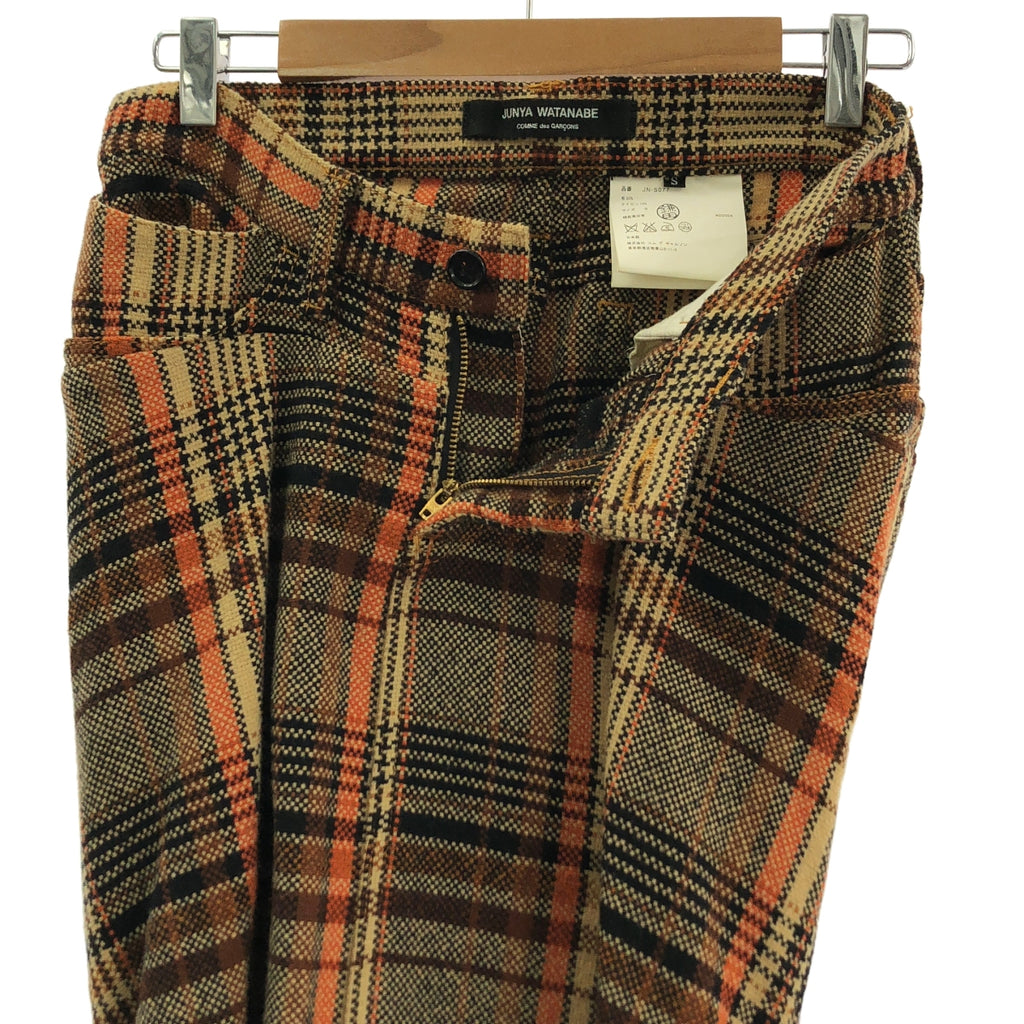 JUNYA WATANABE COMME des GARCONS / ジュンヤワタナベ | 2004AW | ウール チェック 再構築 マーメイド ロングスカート | S | レディース