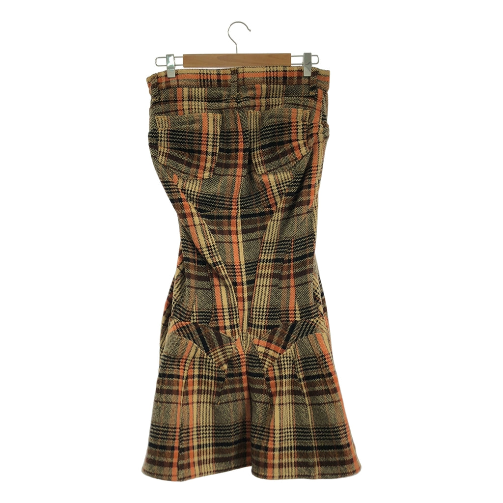 JUNYA WATANABE COMME des GARCONS / ジュンヤワタナベ | 2004AW | ウール チェック 再構築 マーメイド ロングスカート | S | レディース