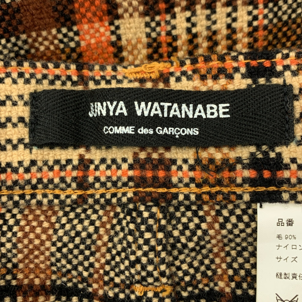JUNYA WATANABE COMME des GARCONS / ジュンヤワタナベ | 2004AW | ウール チェック 再構築 マーメイド ロングスカート | S | レディース