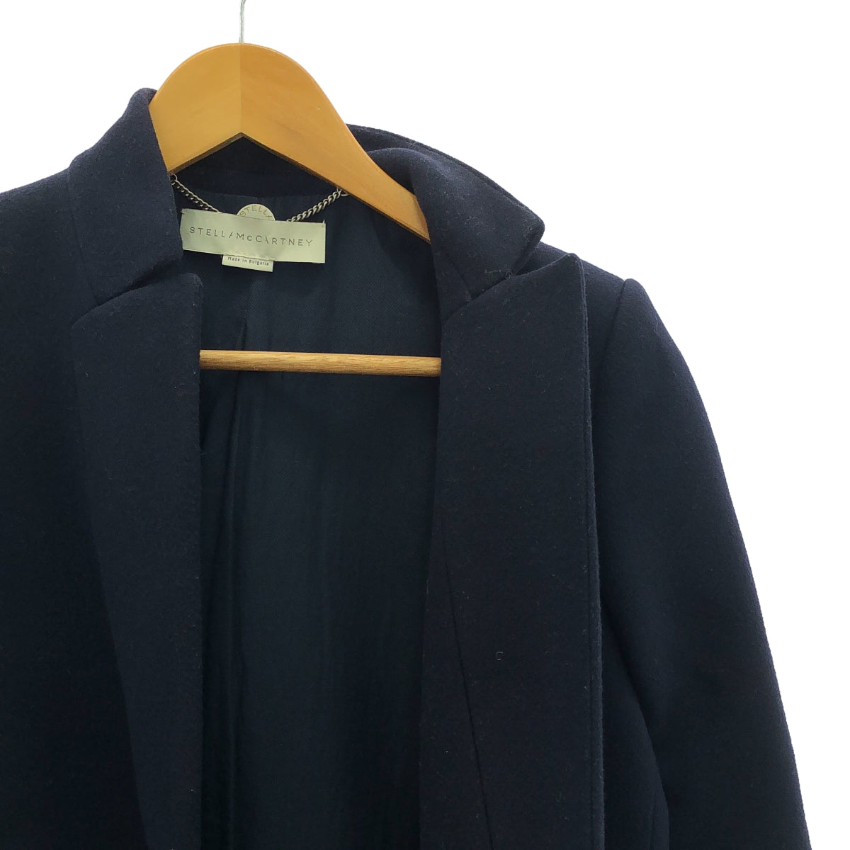 STELLA McCARTNEY / ステラマッカートニー | Bryce Coat ウール ロングコート | 38 | ネイビー | レディース