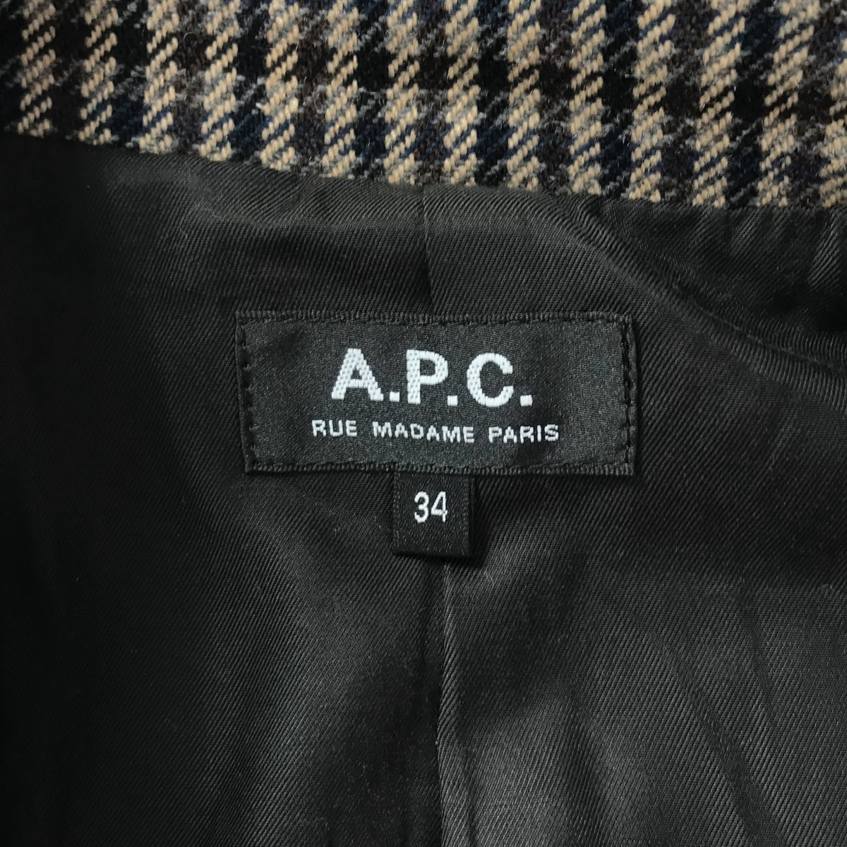 A.P.C. / アーペーセー | チェック ウール ブルゾンジャケット
