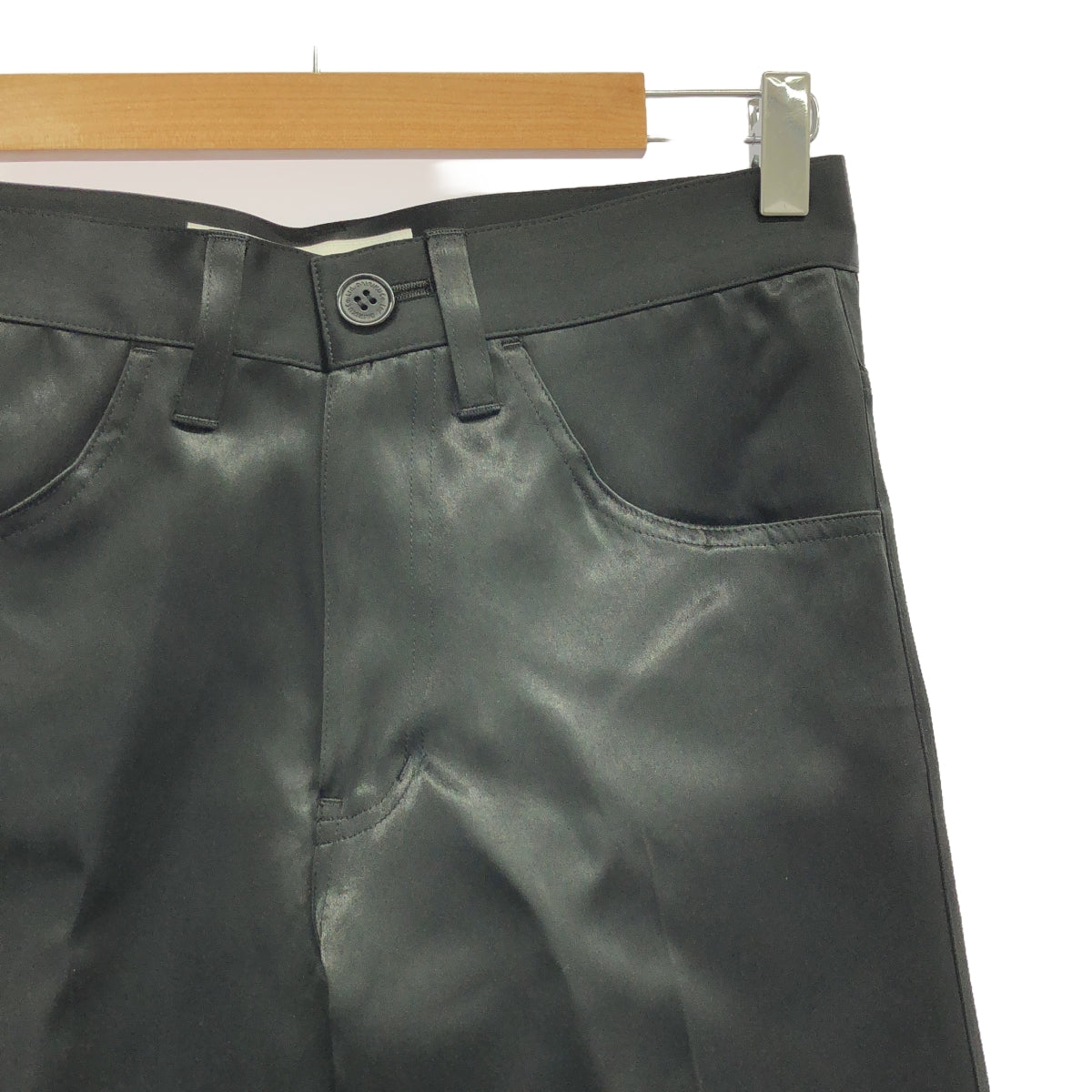 【新品】  DAIRIKU / ダイリク | 2024SS | “Straight“ Satin Pants サテンパンツ | 27 | ブラック | メンズ