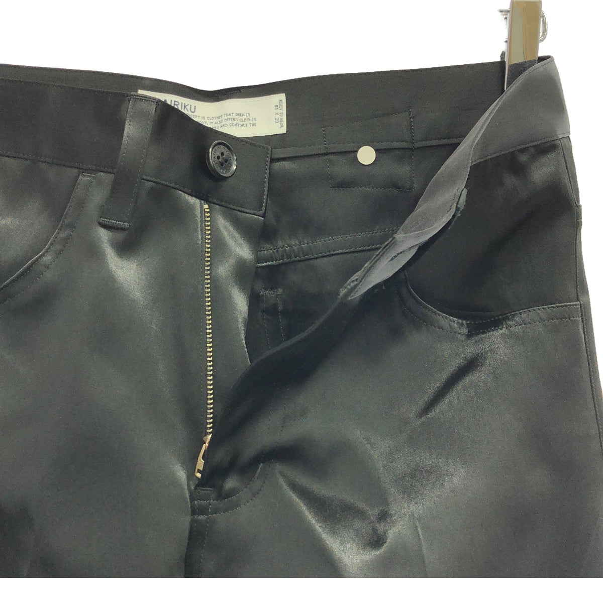 [New] DAIRIKU | 2024SS | “Straight“ Satin Pants | Size 27 | Black | Men's