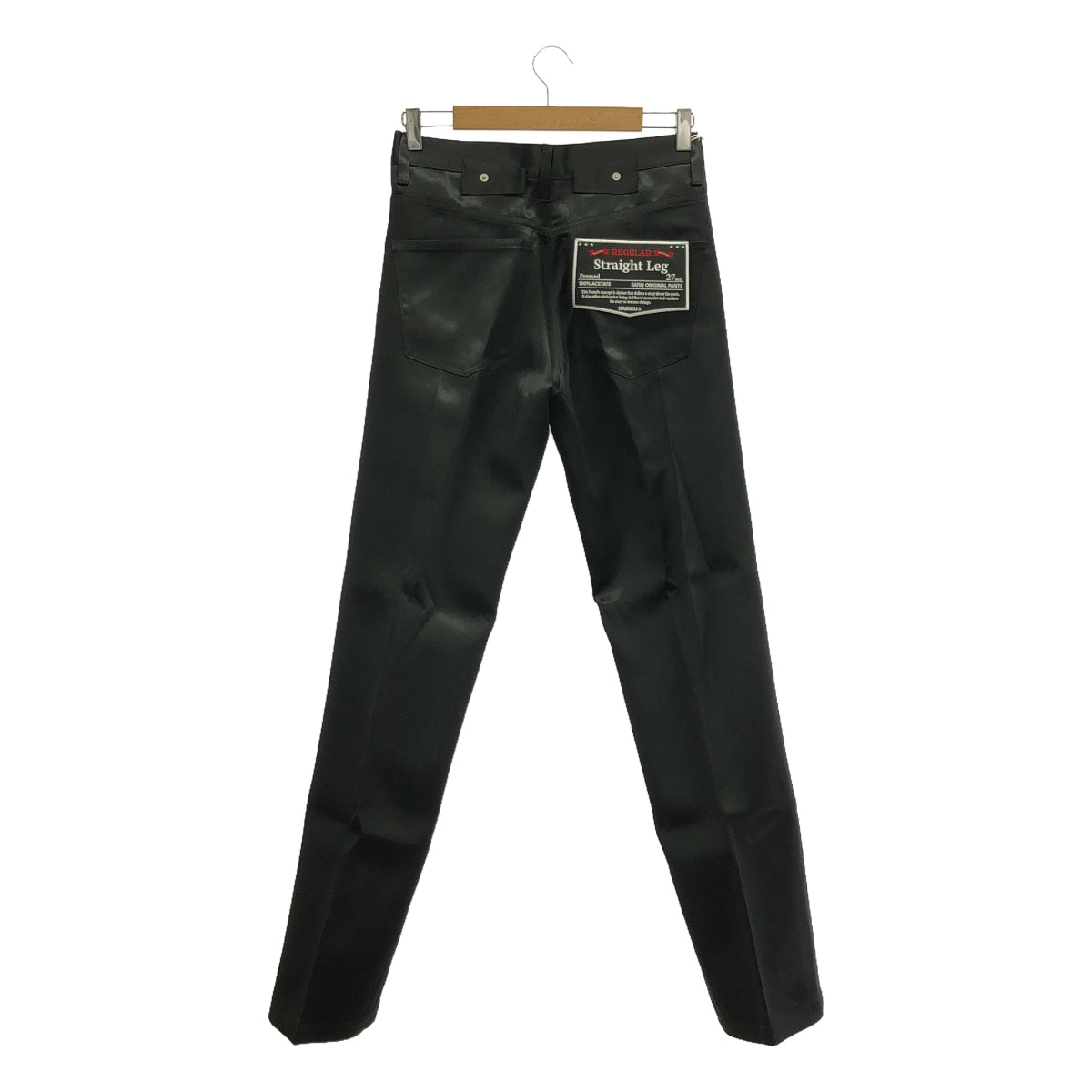 [New] DAIRIKU | 2024SS | “Straight“ Satin Pants | Size 27 | Black | Men's