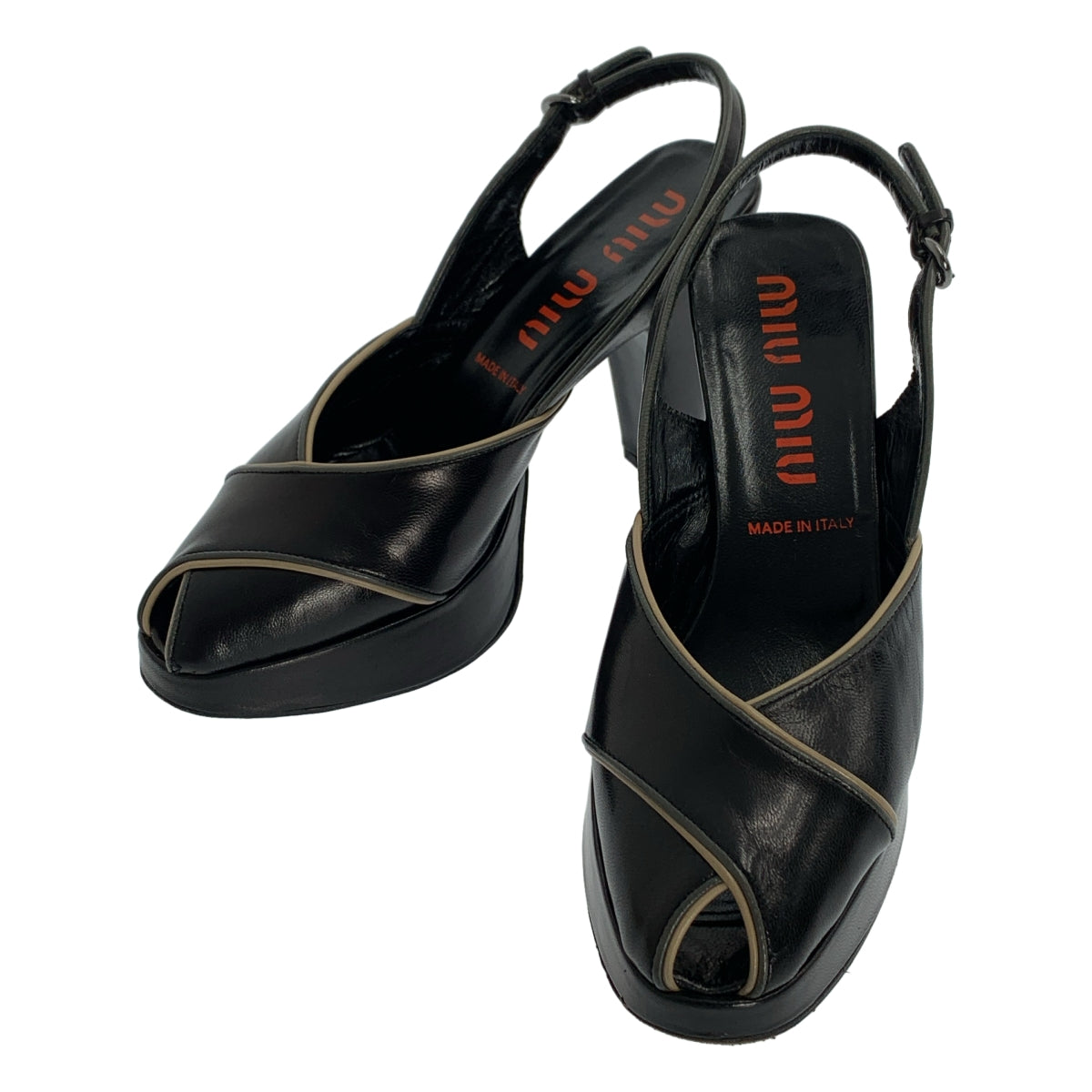 miu miu / Miu Miu | 皮革露趾高跟鞋 | 36碼 | 女士