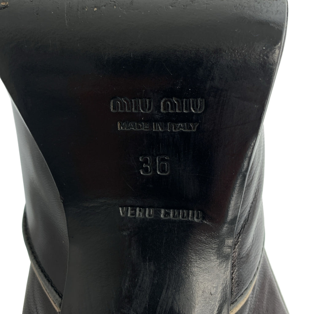 miu miu / Miu Miu | 皮革露趾高跟鞋 | 36碼 | 女士