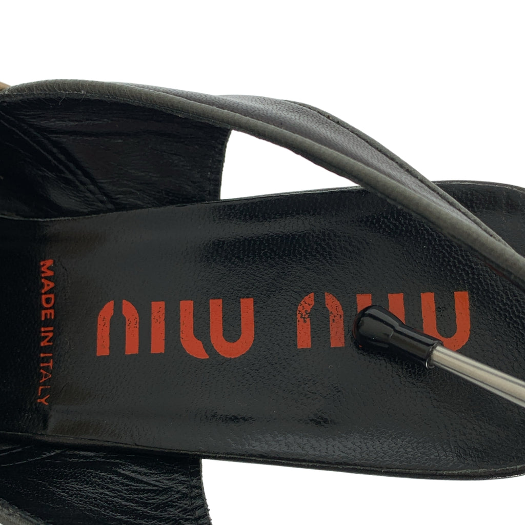 miu miu / Miu Miu | 皮革露趾高跟鞋 | 36碼 | 女士