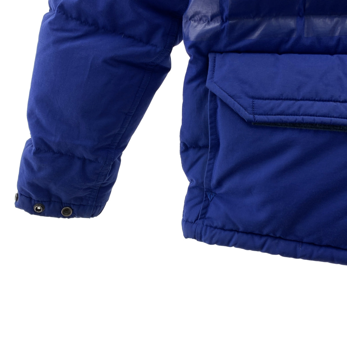 JUNYA WATANABE COMME des GARCONS MAN / ジュンヤワタナベコムデギャルソンマン | 2017AW | ×THE NORTH FACE / ノースフェイス 綿ナイロン グログラン フーデッド ダウンジャケット | S | ブルー | メンズ