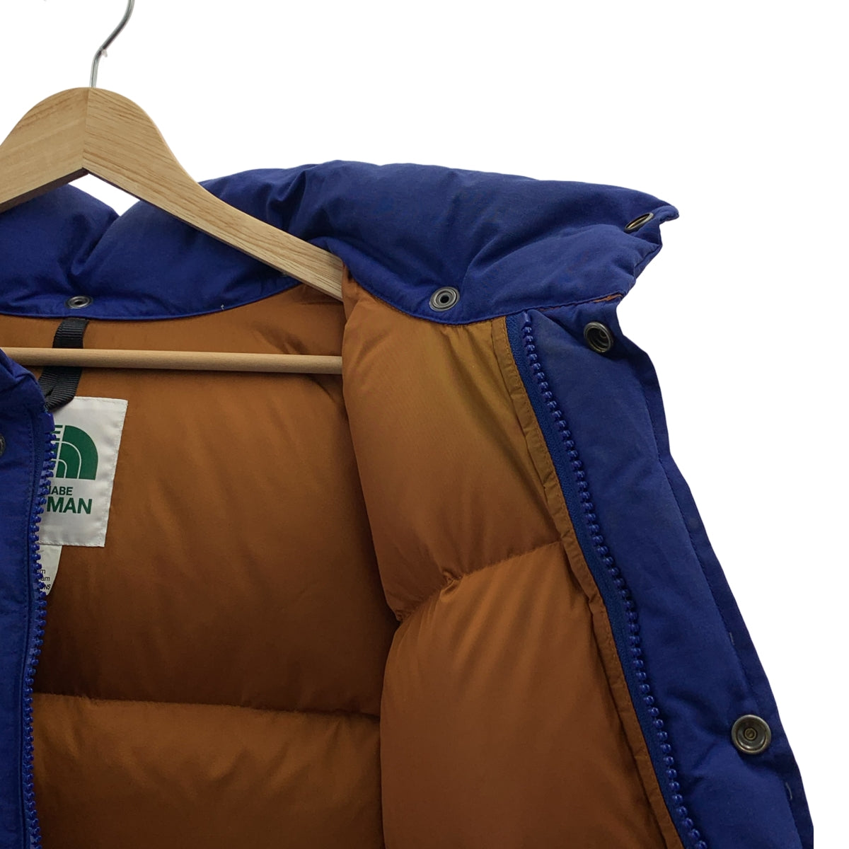 JUNYA WATANABE COMME des GARCONS MAN / ジュンヤワタナベコムデギャルソンマン | 2017AW | ×THE NORTH FACE / ノースフェイス 綿ナイロン グログラン フーデッド ダウンジャケット | S | ブルー | メンズ