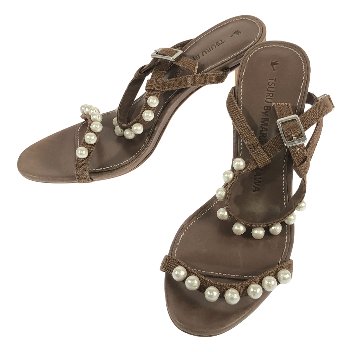 TSURU by Mariko Oikawa | Pearl strap sandals | 34 |