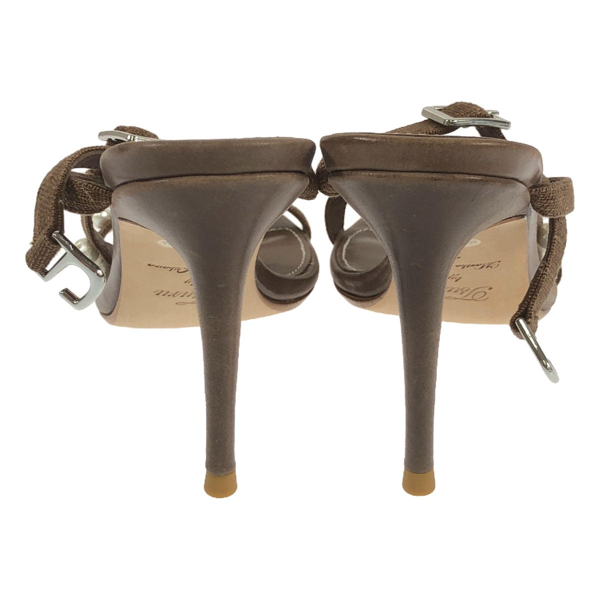 TSURU by Mariko Oikawa / 투르바이 마리코 오이카와 | 진주 스트랩 샌들 | 34 | 브라운 | 여성