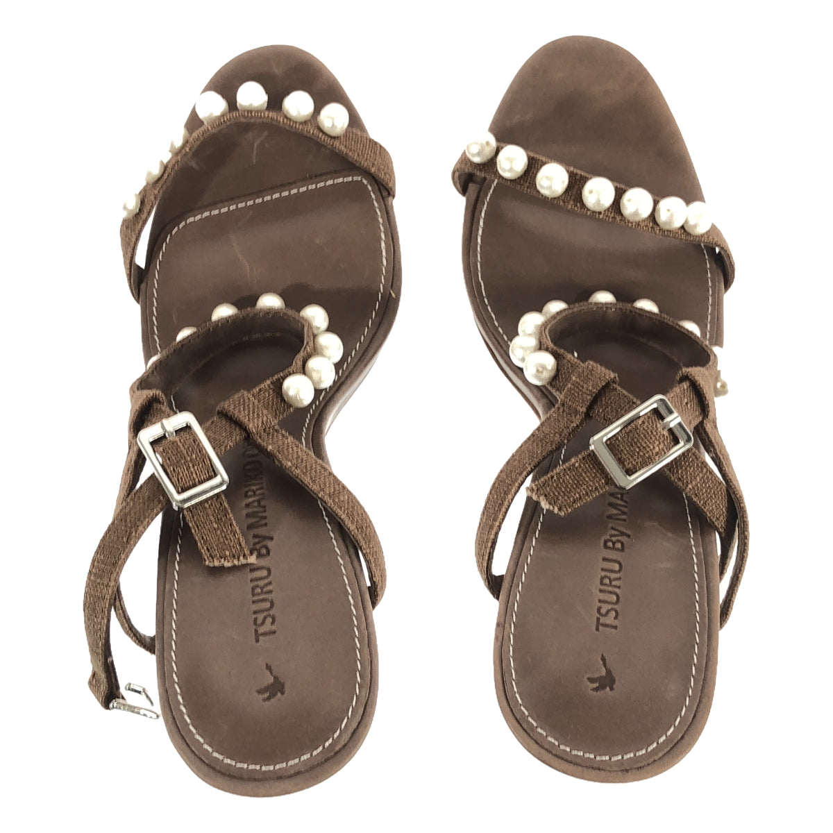 TSURU by Mariko Oikawa | Pearl strap sandals | 34 |