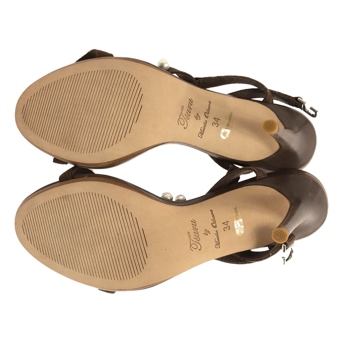 TSURU by Mariko Oikawa | Pearl strap sandals | 34 |