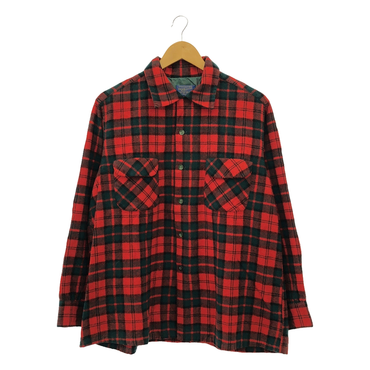 PENDLETON / ペンドルトン | 50s ヴィンテージ ウール チェック オープンカラーシャツ | XL | メンズ