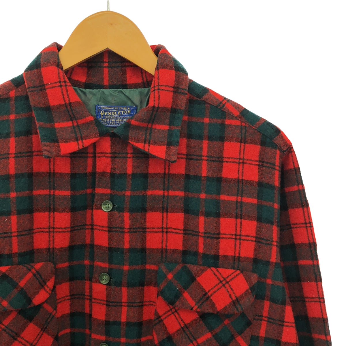 PENDLETON / ペンドルトン | 50s ヴィンテージ ウール チェック オープンカラーシャツ | XL | メンズ