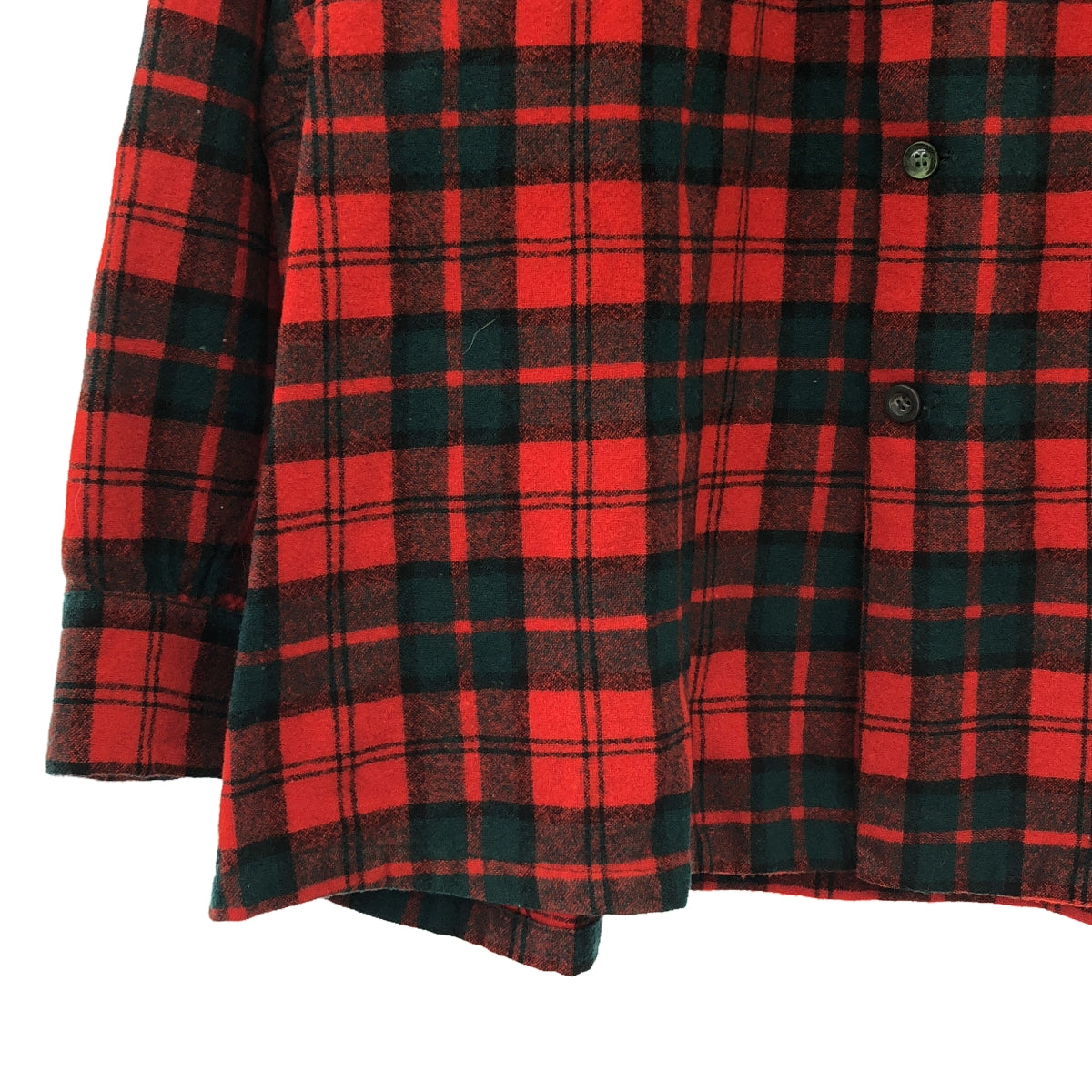 PENDLETON / ペンドルトン | 50s ヴィンテージ ウール チェック オープンカラーシャツ | XL | メンズ