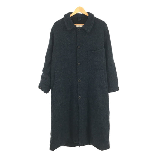 【新品】  OUTIL / ウティ | MANTEAU AUXERRE ユニセックス ウール ロングコート | 0 | ブルー | メンズ