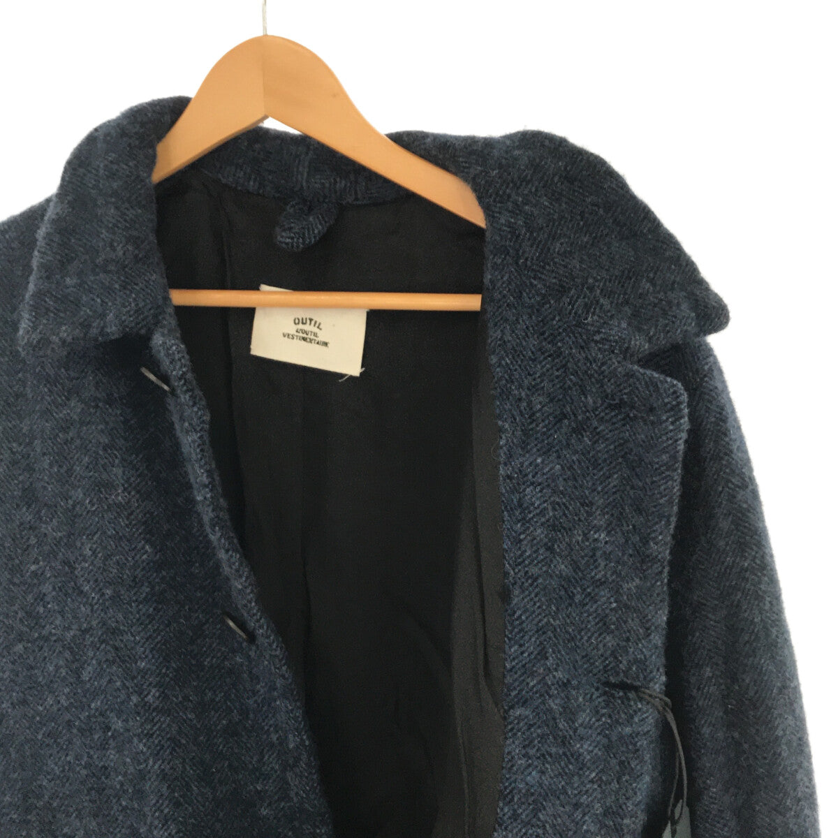 [New] OUTIL / Uti | MANTEAU AUXERRE unisex wool long coat | 0 | Blue | Men's