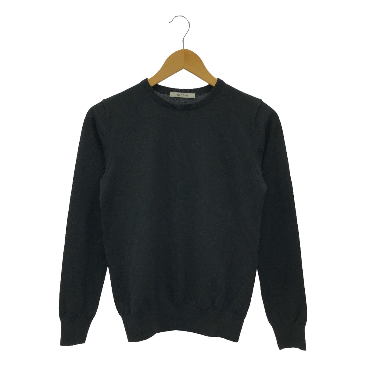 SLOANE | 30G Merino Wool Jersey Super High Gauge Crew Neck Knit | 1 | Women's