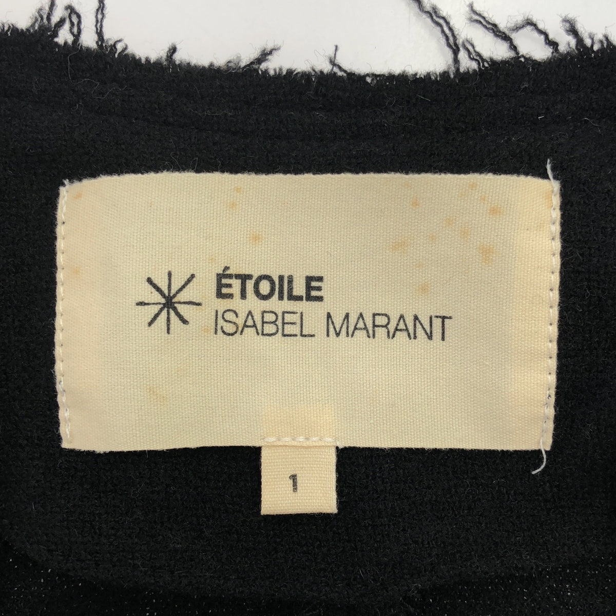 ISABEL MARANT ETOILE |羊毛無領剪裁雙排扣外套 | 1 |黑色 |女性的