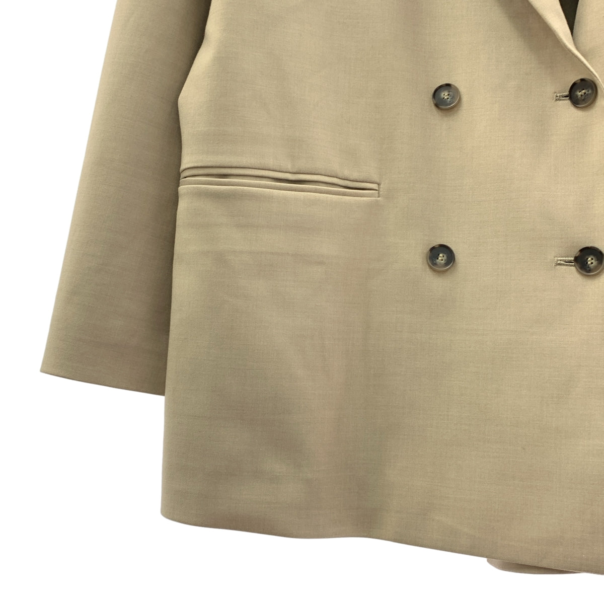 【미품】 MUSE de Deuxieme Classe / 뮤즈 두주 엠 클래스 | 2025AW | Col Pierrot 콜피에로 / Double 재킷 | 베이지 | 여성