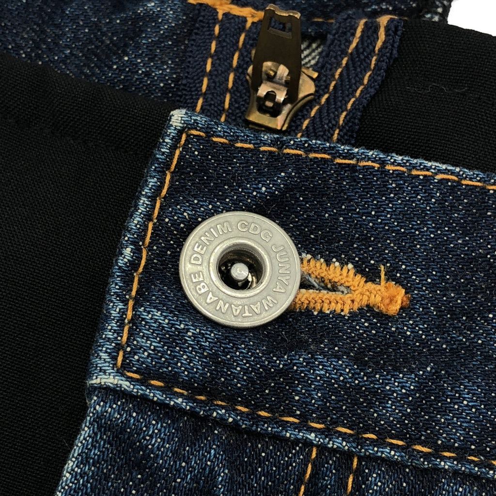 JUNYA WATANABE COMME des GARÇONS / Junya Watanabe | 2007 秋冬 | 混合材質拼接牛仔百褶裙 | 春夏 | 靛藍/黑色 | 女裝