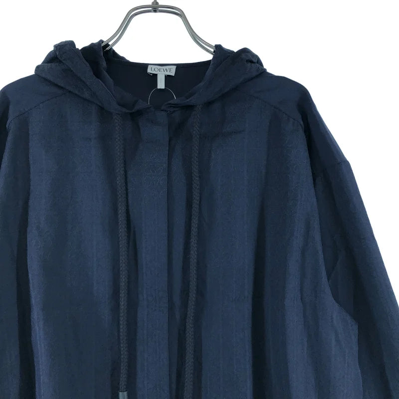 LOEWE / ロエベ | シルク混 アナグラム総柄 フーデッド シャツ | 34 | レディース