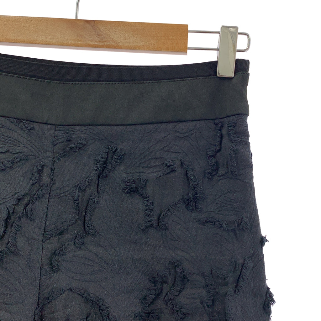 ADORE / アドーア | フリンジ カット ジャガード ワイド パンツ | 36 | ブラック | レディース