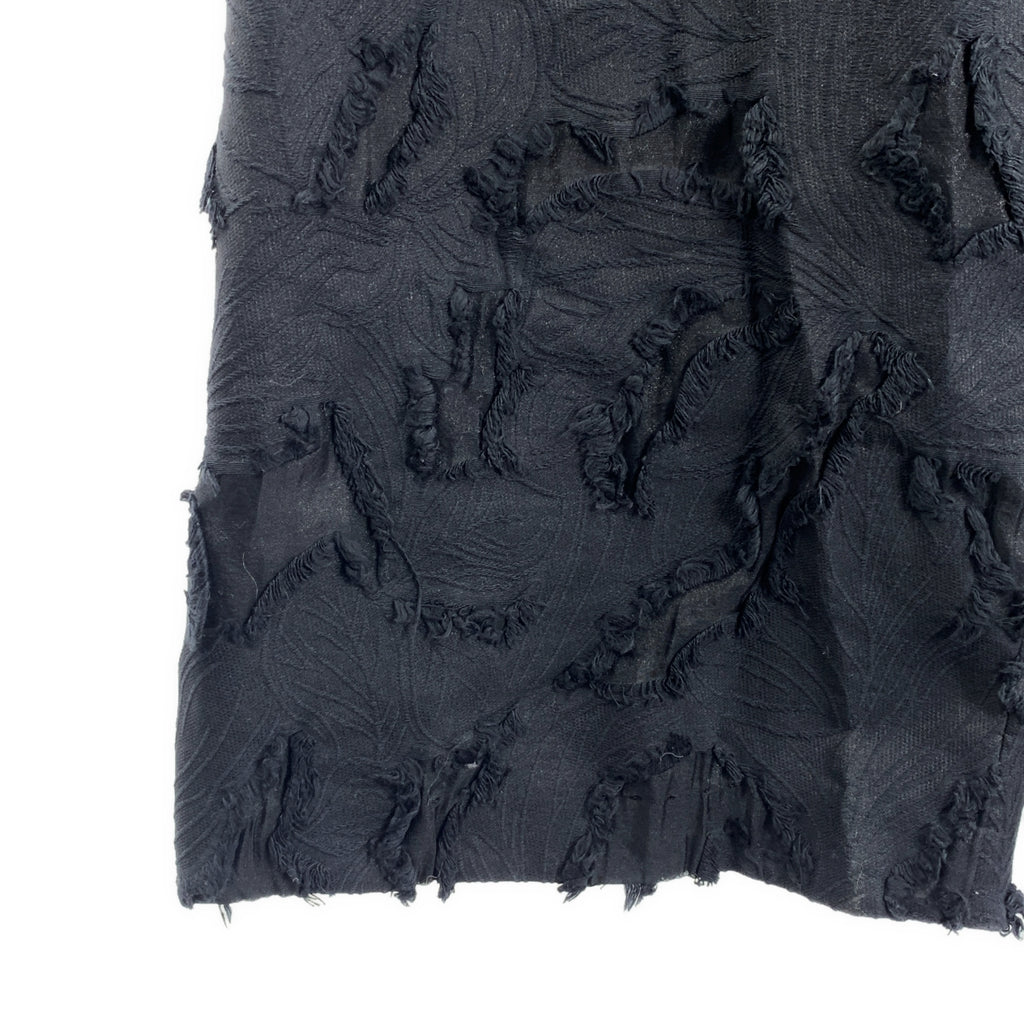 ADORE / アドーア | フリンジ カット ジャガード ワイド パンツ | 36 | ブラック | レディース