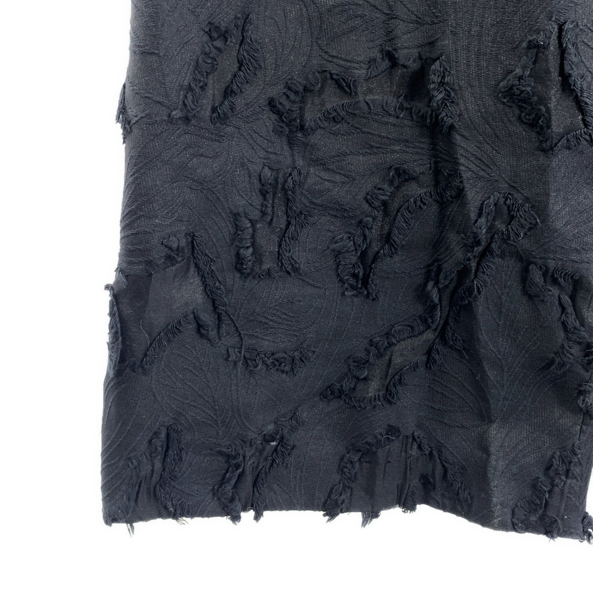 ADORE / アドーア | フリンジ カット ジャガード ワイド パンツ | 36 | ブラック | レディース