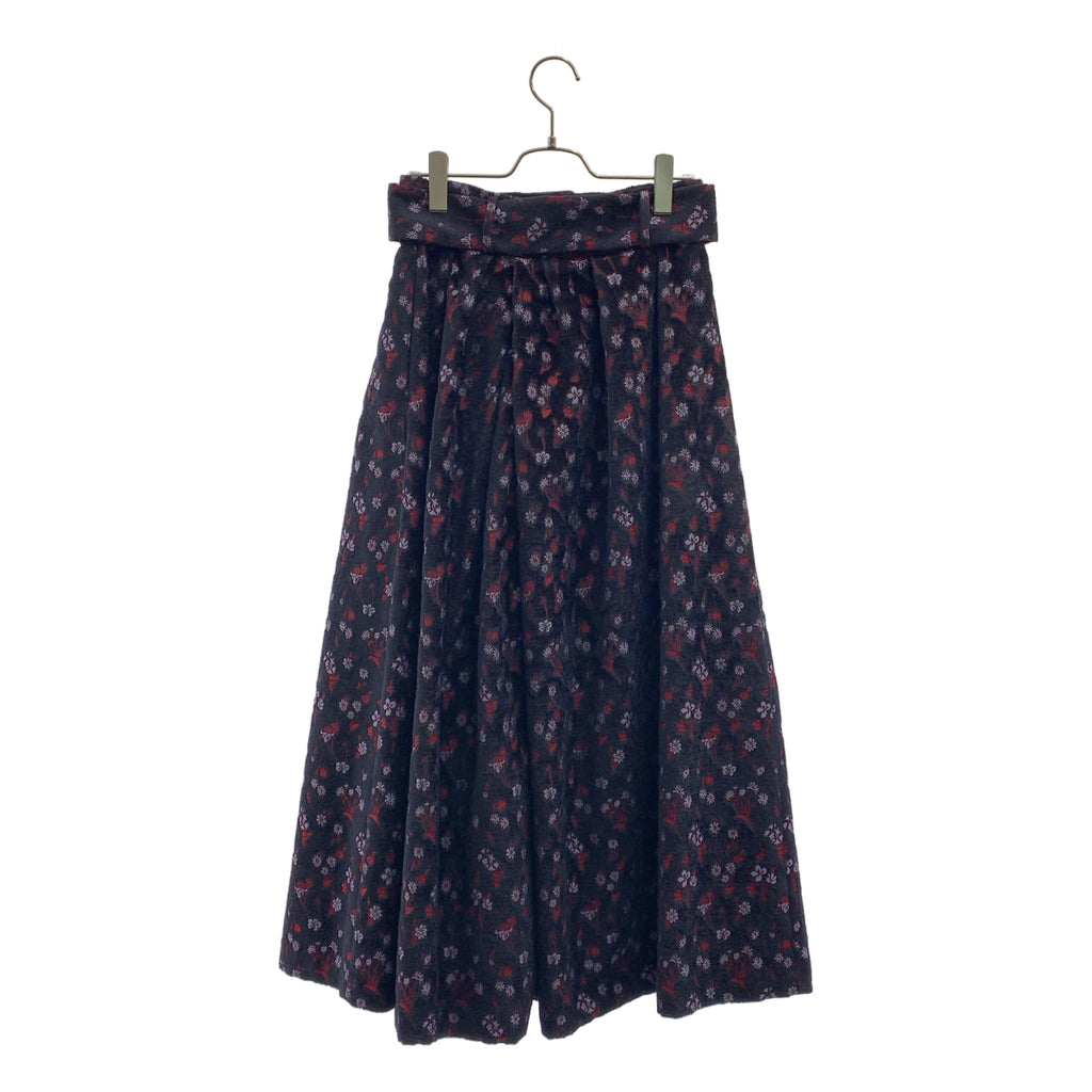 Mame Kurogouchi / マメクロゴウチ | 2022AW | Floral Jacquard Flared Skirt フローラル ジャガード スカート | 2 | レディース
