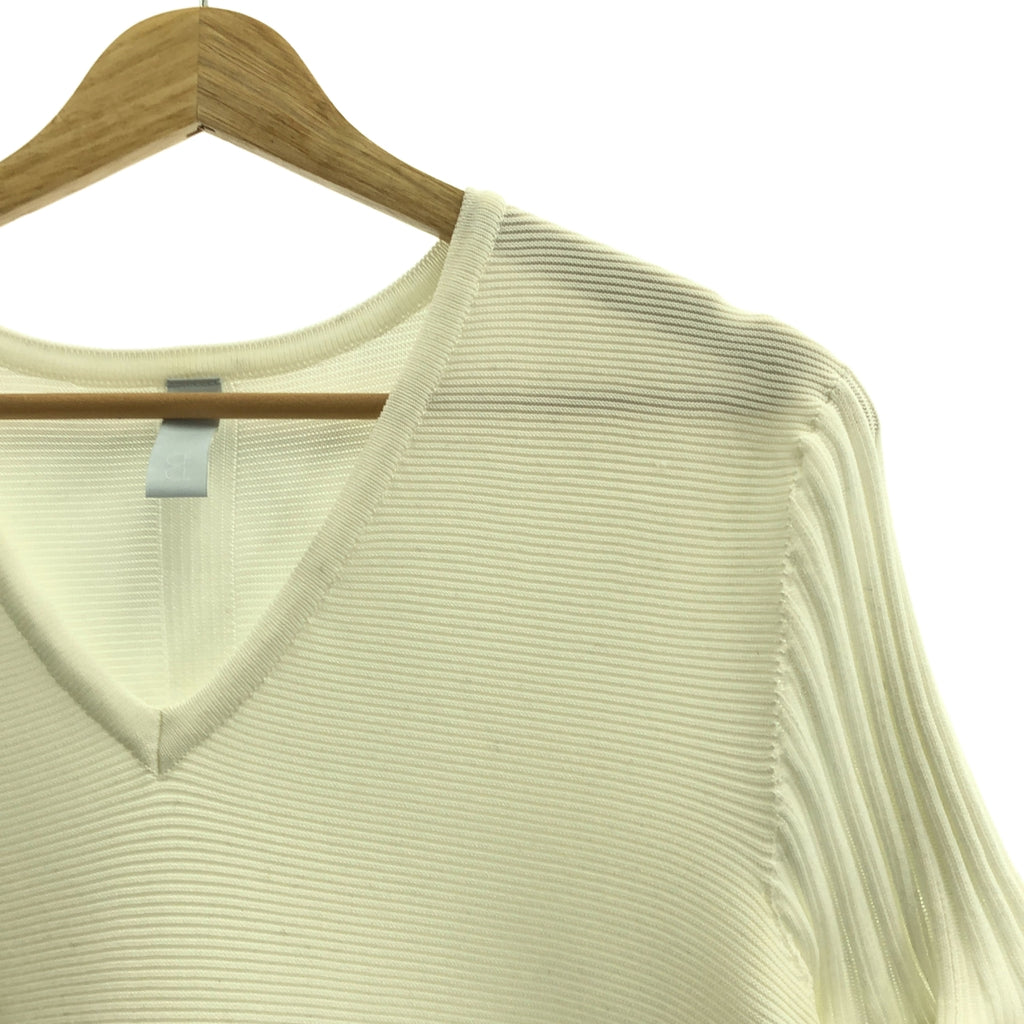 CFCL / 시에프시엘 | POTTERY SHORT BELL SLEEVE FLARE DRESS / 바이컬러 리브 원피스 | 1 |