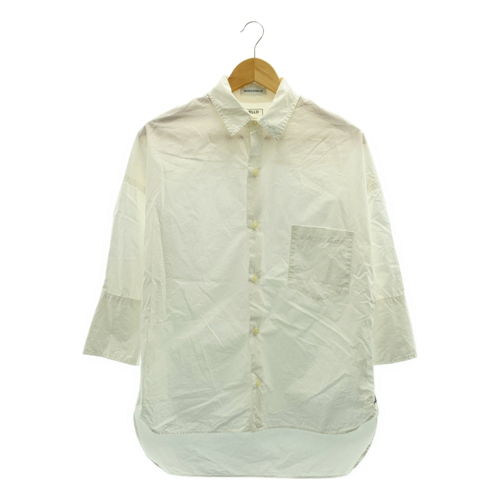 MADISON BLUE / 매디슨 블루 | J.BRADLEY CUFF SHIRT 코튼 7 분 소매 셔츠 | S | 여성