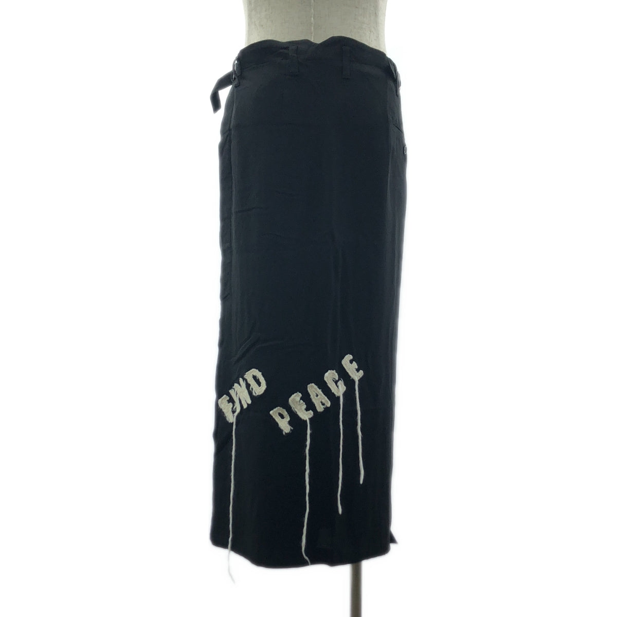 YOHJI YAMAMOTO POUR HOMME / 요우지야마모토풀 옴므 | 2024AW | Cu/Ry/S GABARDINE PATCH RIGHT SIDE VENTS SKIRT / 어저스터 와이드 스커트 | 3 | 남성