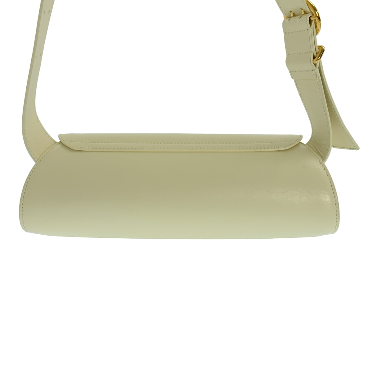【美品】  JIL SANDER / ジルサンダー | Cannolo / カンノーロ レザー ロゴ ショルダーバッグ | オフホワイト系 | レディース