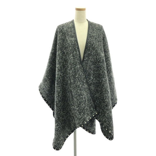JUNYA WATANABE COMME des GARCONS / ジュンヤワタナベ | モヘア混 レザーパイピング スタッズ ショール |