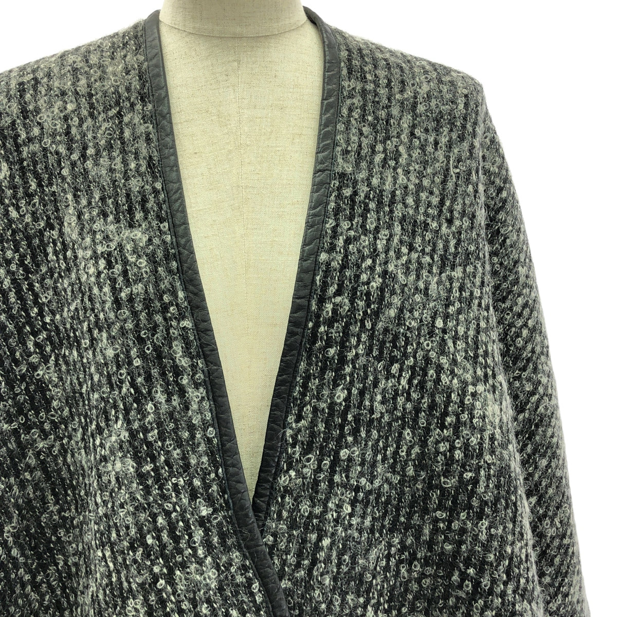 JUNYA WATANABE COMME des GARCONS / Junya Watanabe | Mohair blend leather piping studded shawl |