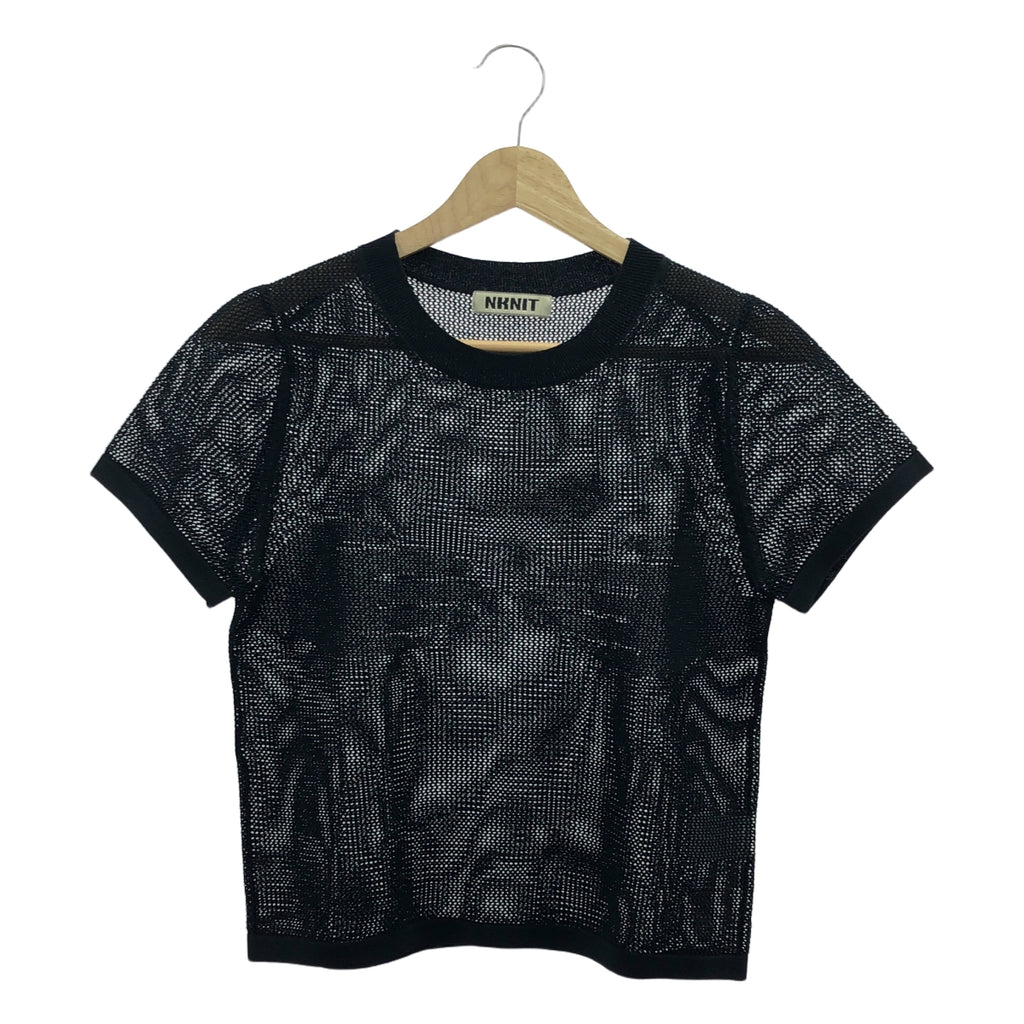 NKNIT / ンニット | 2024SS | Mesh Knit メッシュ ニット Tシャツ | 1 | ブラック | レディース