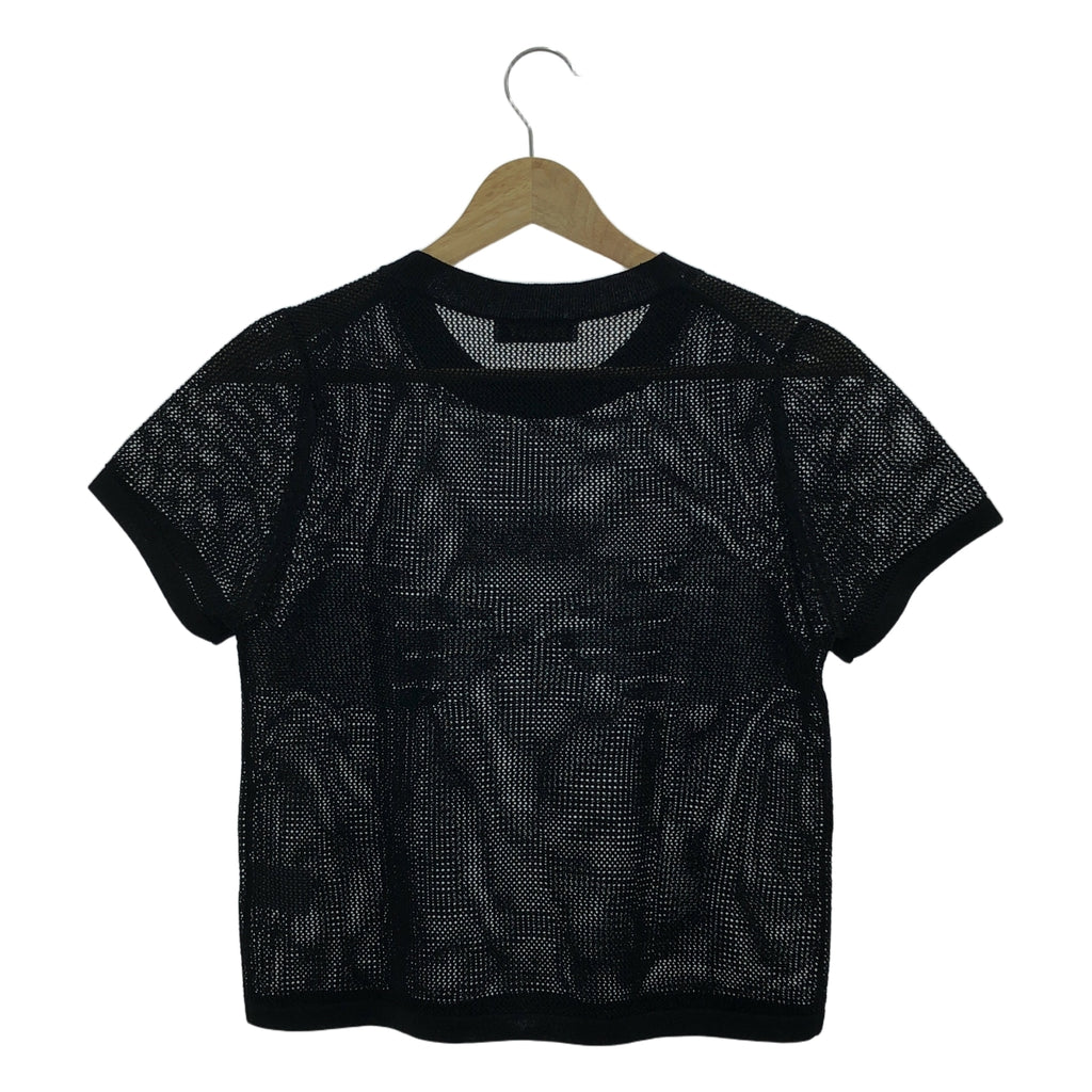 NKNIT / ンニット | 2024SS | Mesh Knit メッシュ ニット Tシャツ | 1 | ブラック | レディース