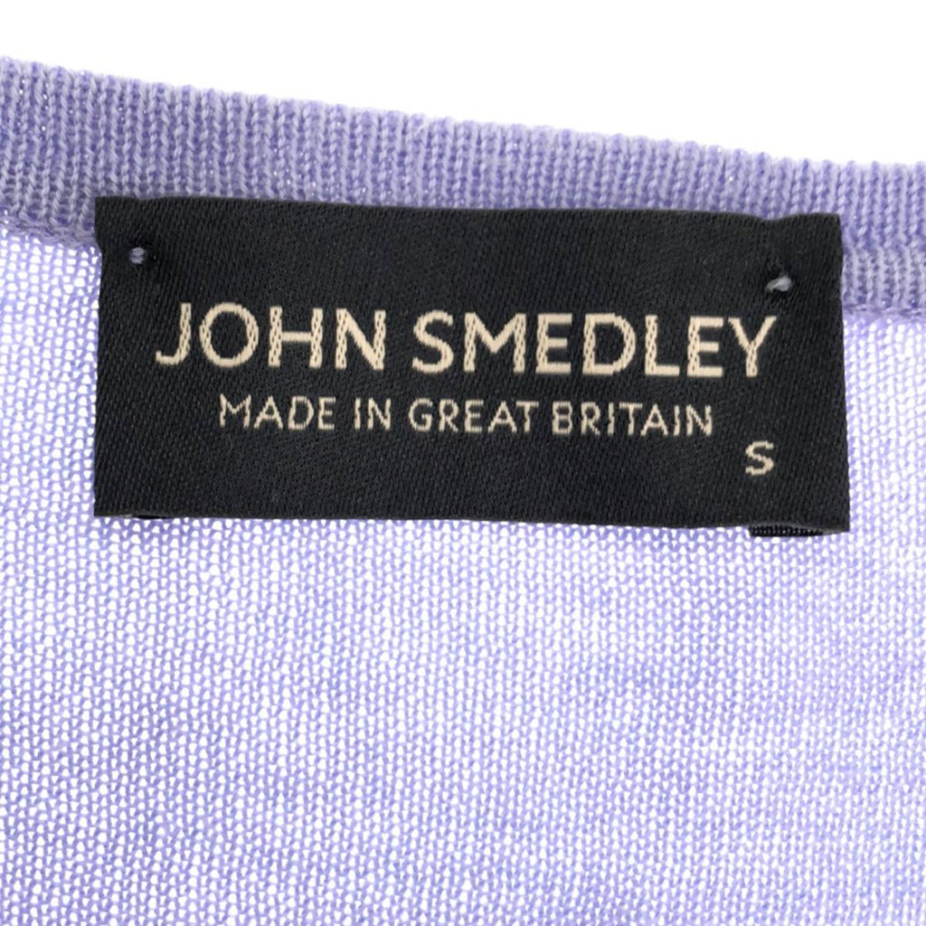 JOHN SMEDLEY / ジョンスメドレー | コットン クルーネックカーディガン | S | ブルー系 | レディース