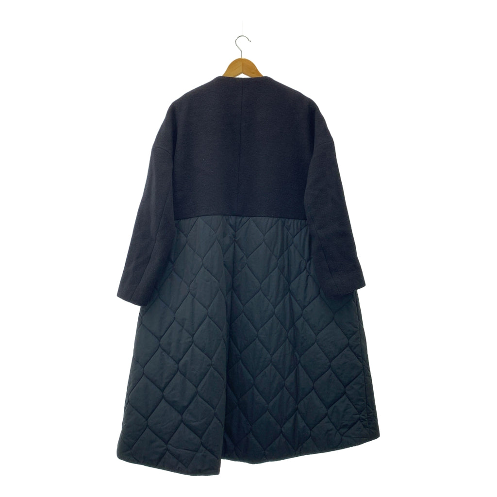 ENFOLD | 雙色壓縮海狸皮絎縫A字大衣 | 尺寸 38 | 女款