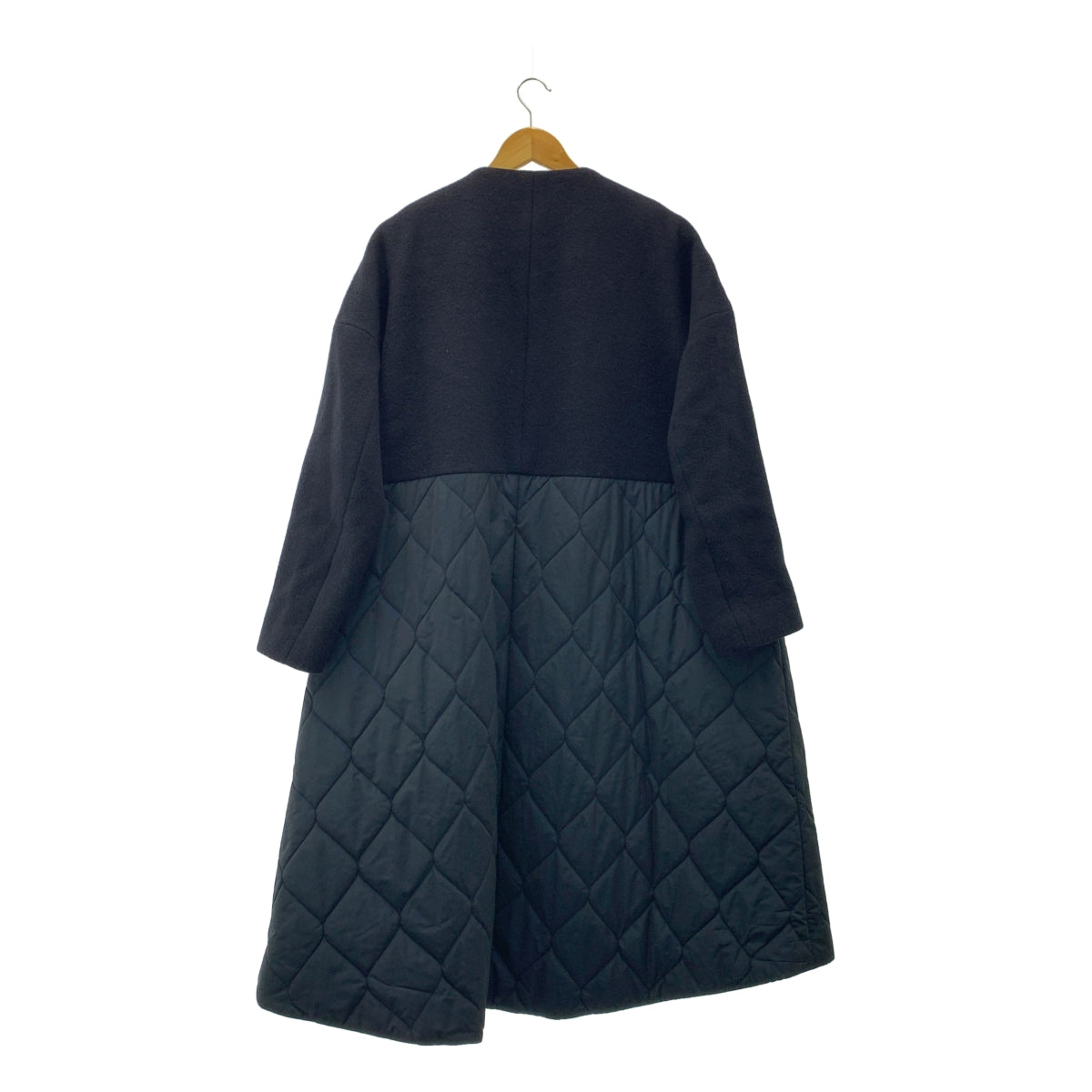 ENFOLD | 雙色壓縮海狸皮絎縫A字大衣 | 尺寸 38 | 女款