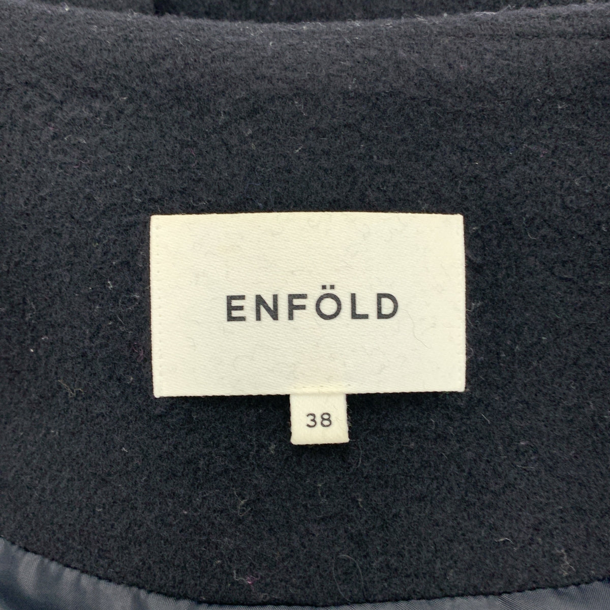 ENFOLD | 雙色壓縮海狸皮絎縫A字大衣 | 尺寸 38 | 女款