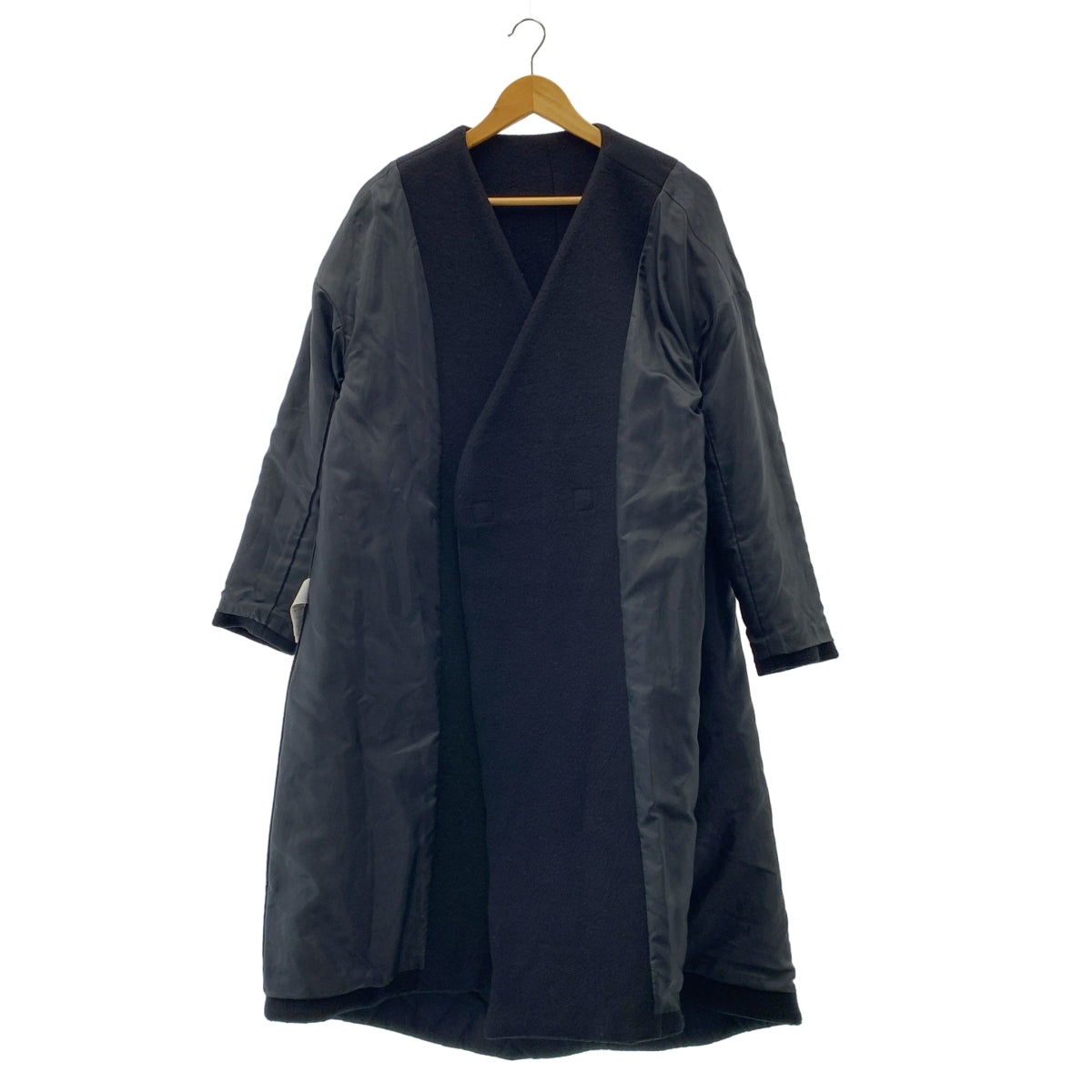 ENFOLD | 雙色壓縮海狸皮絎縫A字大衣 | 尺寸 38 | 女款