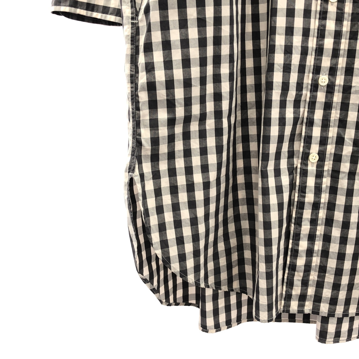 Gymphlex / ジムフレックス | COMBED COTTON / チェック バンドカラー ポケット付き シャツ ワンピース | 12 |